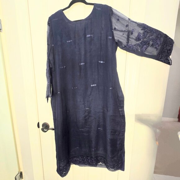 Indian Pakistani 3 Piece Desi Chiffon Suit - Picture 4 of 10